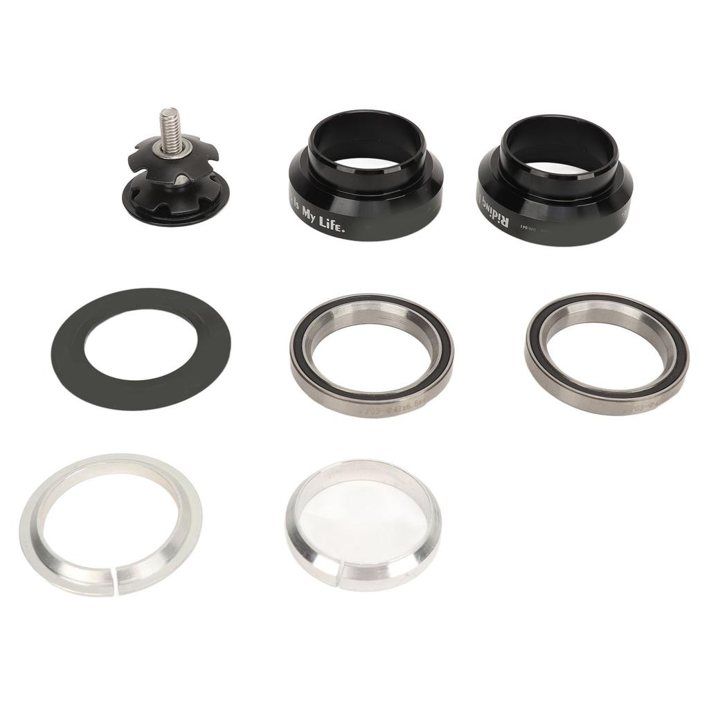 Bike Headset Set 34mm Bicycle Headset Aluminum Alloy Bike Front Fork Stem Headset for 28.6mm Straight Steerer Fork