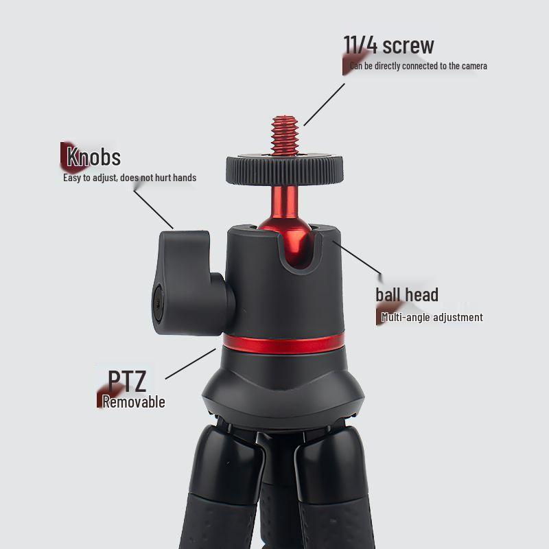 Oktopus Handyhalter: Verstellbares tragbares Outdoor-Selfie-Stativ für Live-Streaming & zum Ansehen von Dramen