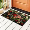 Floor Mat 3D Flower Pattern Strong Water Absorption Quick Drying Anti-Slip Door Mat Bedroom Bathroom Balcony Rug