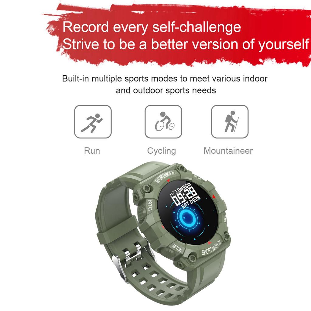 Smart Watch Fitness IP67 Waterproof 1.3 Inch Touch Screen Message Reminder Sports Watch