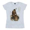 Star Wars Womens/Ladies The Last Jedi Japanese Chewbacca Porgs Cotton T-Shirt