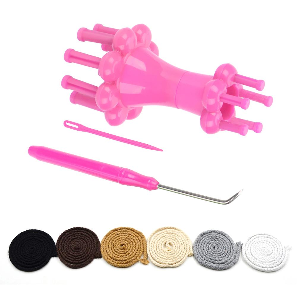 

Hand Craft Tool Knitting Doll 1 Set DIY Weaving Tool Double Head Alternative Flower Arranger Knitter Spool Loom зелёный