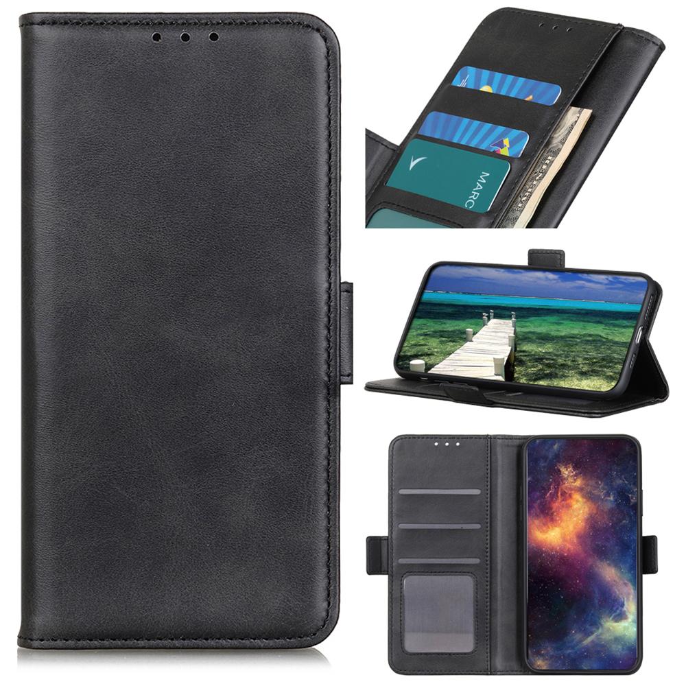 For Motorola Edge 50 5G Case Stand Cowhide Texture PU Leather Phone Cover