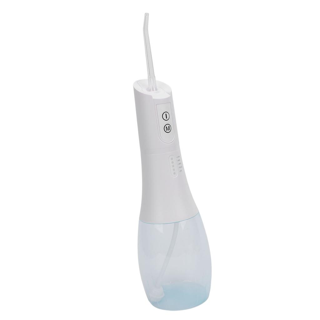 Water Dental Irrigator IPX7 Water Resistant 400 ML Expandable   130psi 5 Mode Water Teeth Cleaning Irrigator with 5 Replacement Nozzles