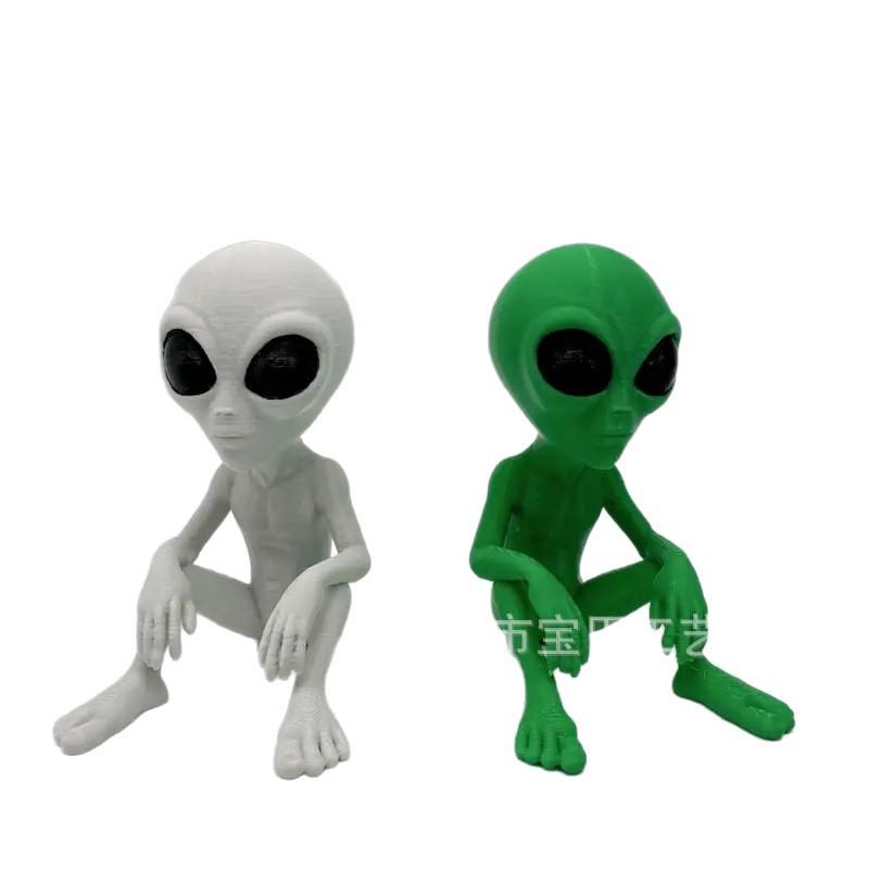 Alien statue ornament home desktop decoration figurine handicraft Christmas garden ornament