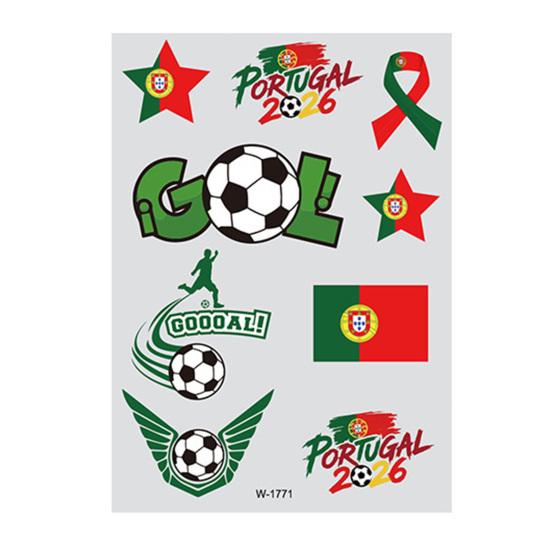 Glow Soccer Tattoos, Waterproof Temporary Freckle Stickers, Football Fan Body Art for Game Day, Night Party Makeup