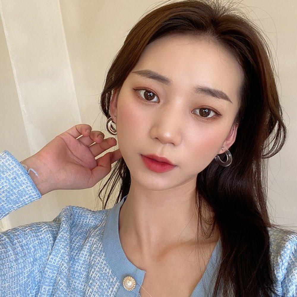 [Mood Share] Silver 92.5 Curved Acrylic Bold Earrings