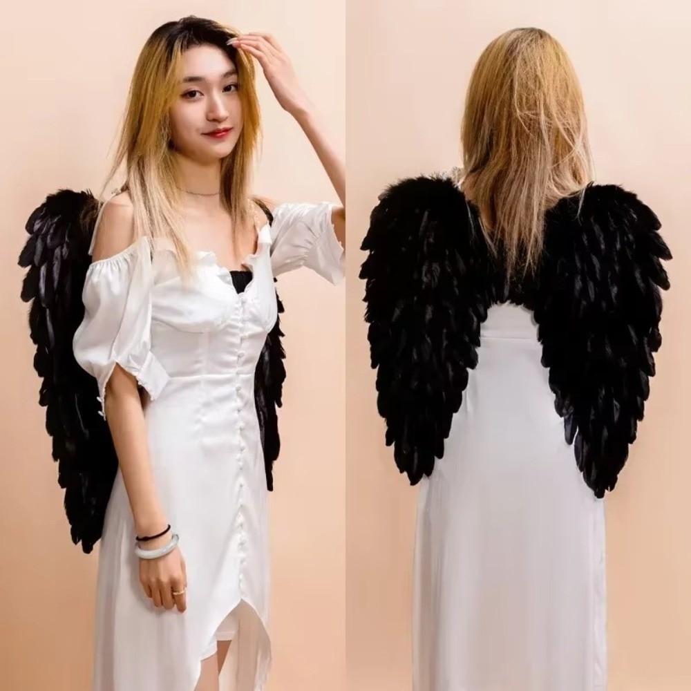 Large Devil Feather Wing Solid Color Halloween Wing Temperament Angel Feather Wing Children