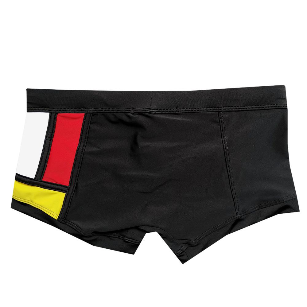UXH Men's Patchwork Multicolor Briefs - Sleek, Sexy, and Anti-Exposure Beachwear.