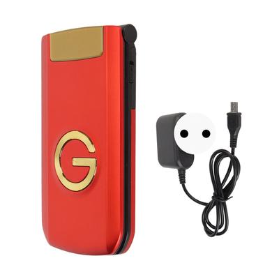 G9000 Klapphandy Entsperrt GSM Dual-SIM Handy 4800mAh 100‑240V 2G Klapphandy für Senioren Rot EU