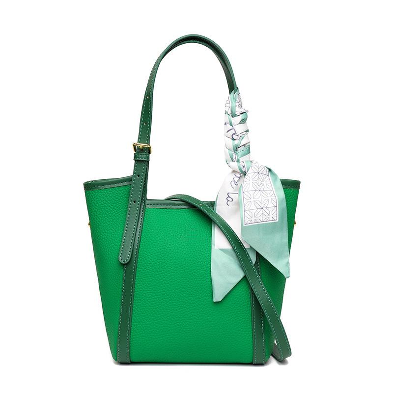 

Кожаные женские сумки, модные сумки-пельмени, простые сумки-мессенджеры первого слоя из коровьей кожи зелёный