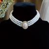 Clavicular Chain Trendy Wedding Jewelry Pieces Imitation Pearls Choker Necklace