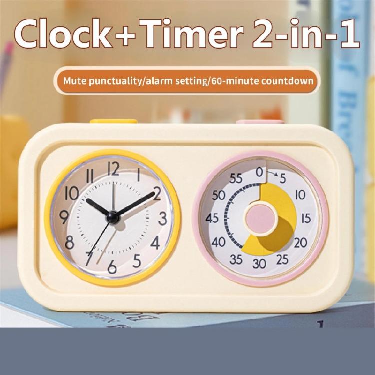 Easy To Use Double Screen Countdowns Timer With Analog Alarm Clock For Precise Cooking Baking And Time Management Tasks