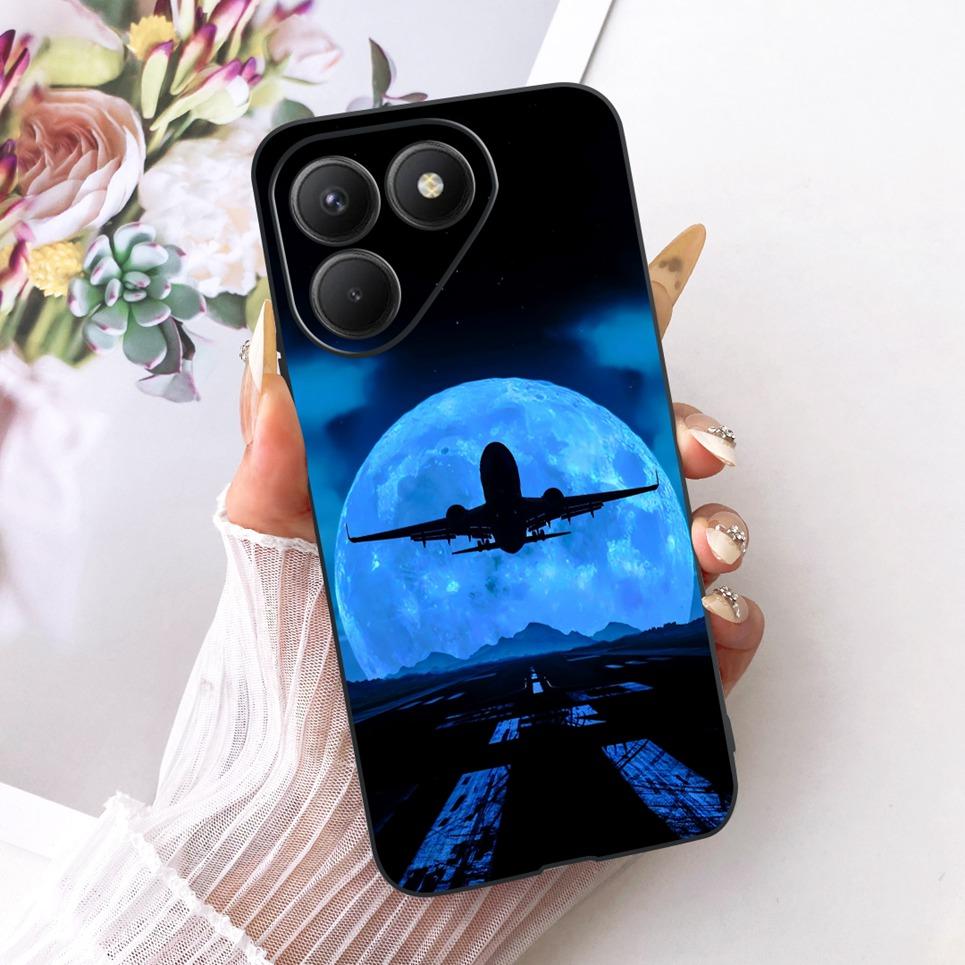 Casing For Tecno Pova 7 4G 5G LJ6 LJ7 Phone Case Pova 7 Pro Pova7 Ultra Cases Cute Cartoon Animals Dragon Lion Soft Black Cover