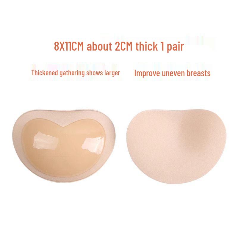 Triangle Self-Adhesive Push-Up Breast Pads for Women - Invisible Sponge Inserts for Swimwear & Lingerie
