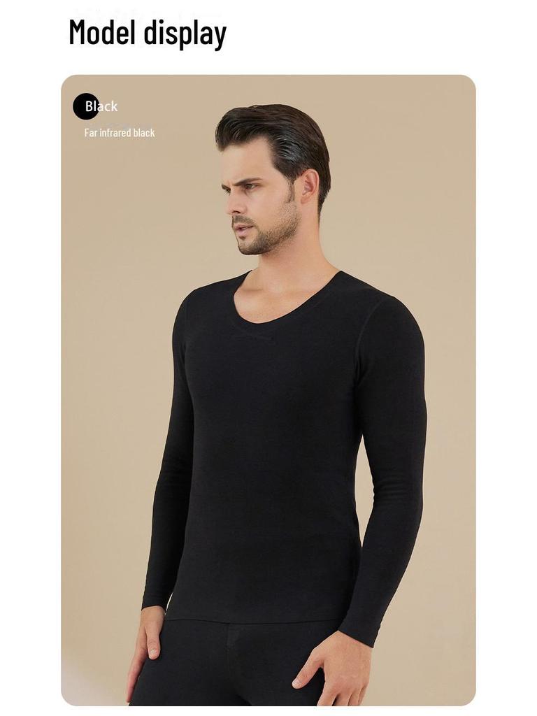 Pánské termální sametové samoohřívací triko s antibakteriální maskou - Podzimní oblečení odolné proti chladu