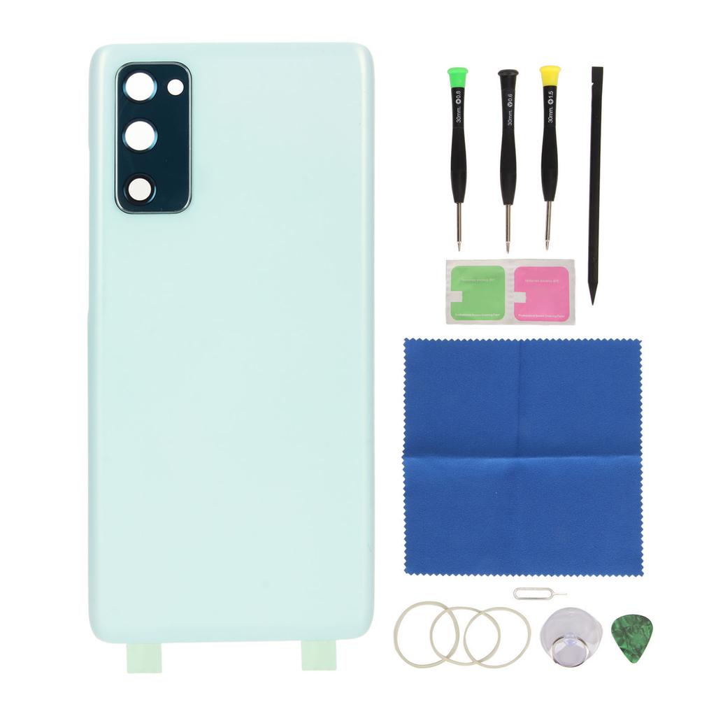 Back Cover Glass Replacement with Pre Installed Camera Frame and Tape Repair Tool Kit for Samsung for Galaxy S20 FE 5G
