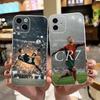 Capa de Celular de Futebol CR7-Ronaldo Para iPhone17,16,15,14,13,12,11 Plus,Pro Max Capa Transparente Macia