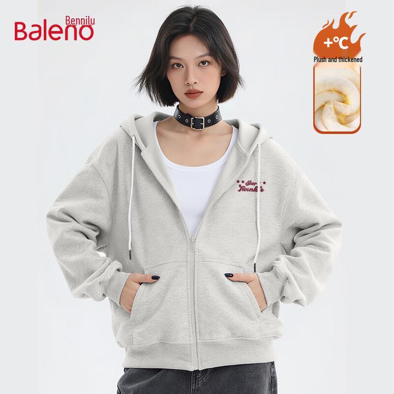 Baleno Women's Heavyweight Fleece-Lined Hooded Zip Jacket