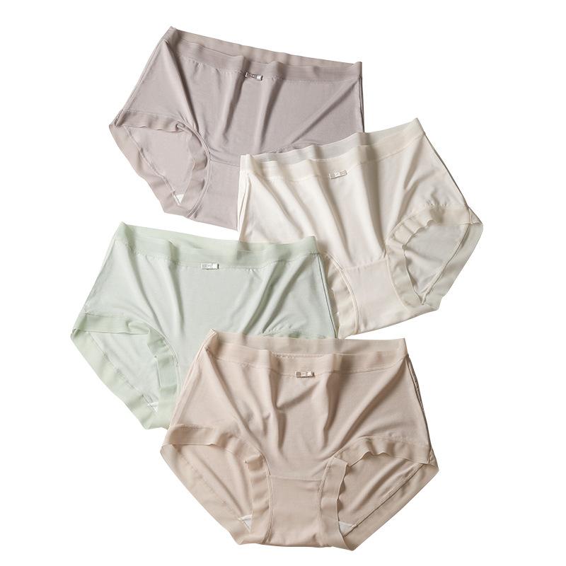 Female Spring and Summer Soft Waxy Comfortable High Elastic Pure Cotton Bottom Crotch Underwear