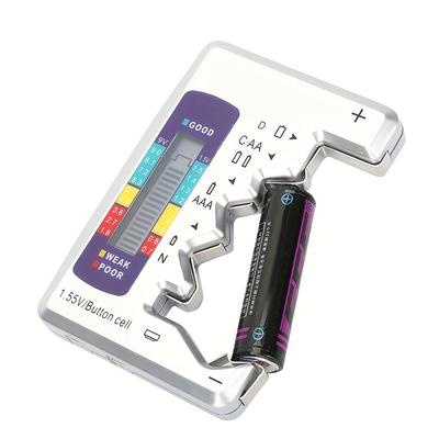 Multifunkční digitální tester baterií – rychle a snadno zkontroluje knoflíkové baterie C, AA, AAA, D, N, 9V, 6F22, 1,5V s LCD displejem