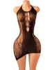 Fhseer Women'S Halter Sexy Lingerie See Through Mesh Bodycon Dress Front Cutout Babydoll Sexy Open Back Dress For Night Club