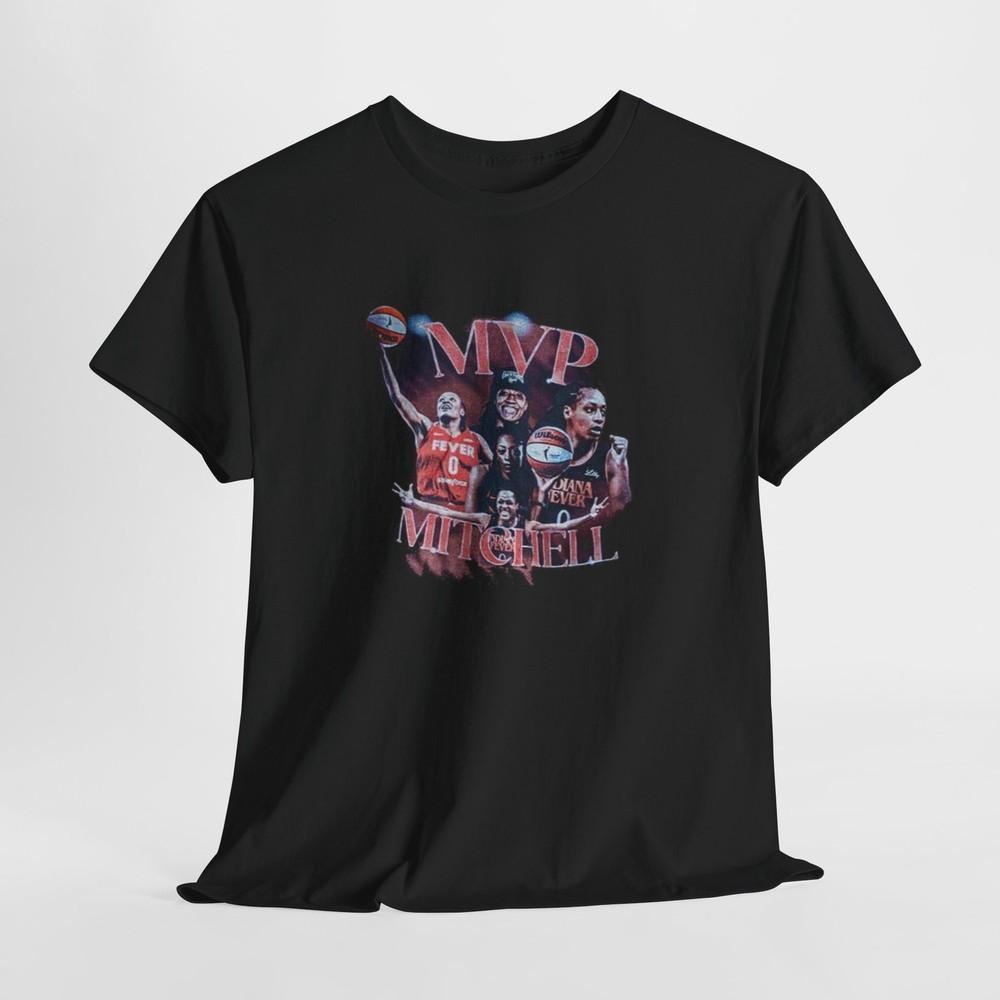 

Caitlin Clark wearing Kelsey Mitchell for MVP shirt Unisex Heavy Cotton. 3XL