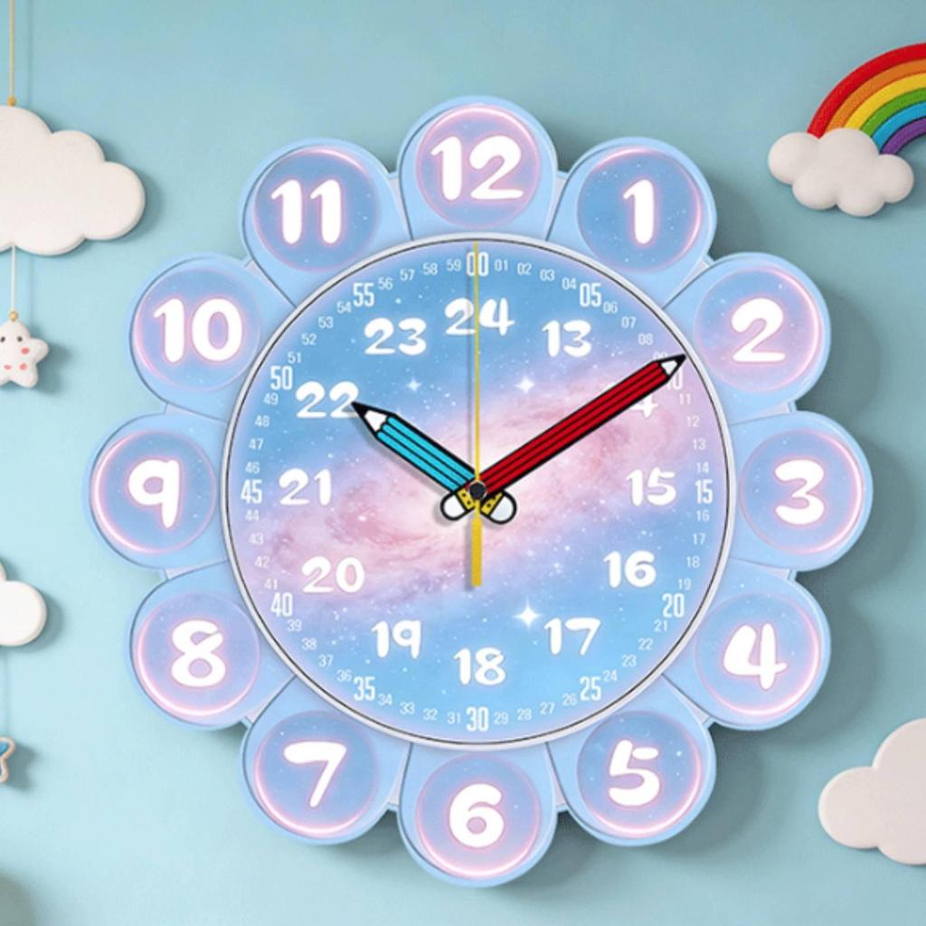 Kinderzeit Lernuhr Leicht zu lernen Bunte analoge Uhr