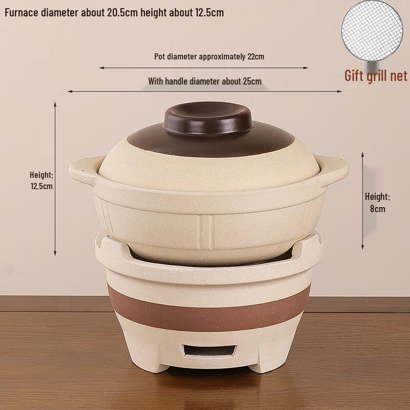 Traditional Charcoal Clay Hot Pot Set