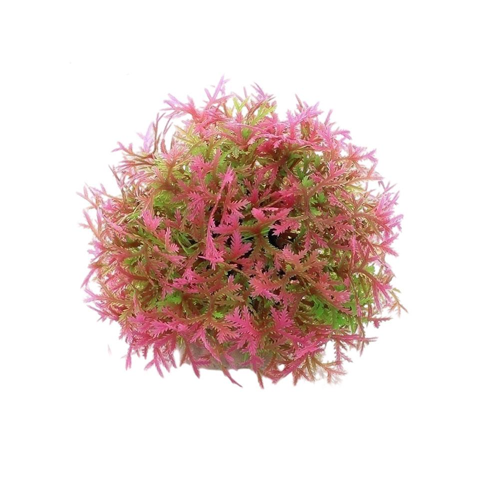 Artificial Aquatic Plant Colorful Pinecone Ball Aquarium Grass Ornament Decorative Ball Terrarium Aquascaping Decor Ornament for Fish Tank