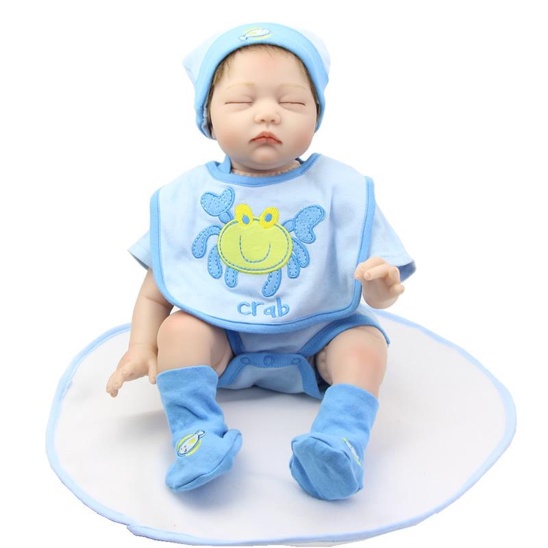 

22 дюймов безопасные силиконовые виниловые куклы для новорожденных 55 см спящая кукла Reborn реалистичные игрушки для маленьких девочек детские подарки на день рождения