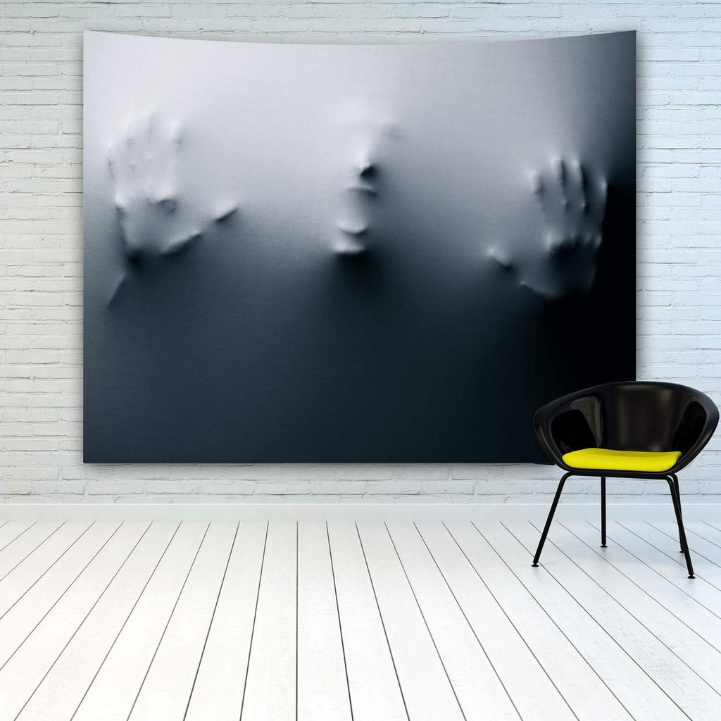 Zombie Tapestry Behind Wooden Doors Halloween  Fear Wall Hanging Bedroom Living Room Dormitory Home Decor