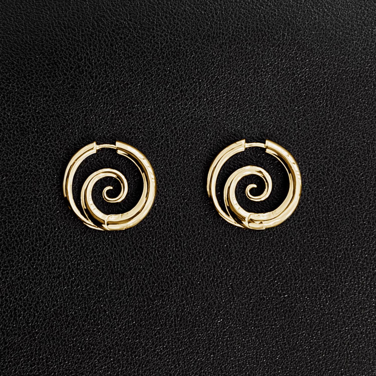 

Ins Wind Minimalist Glossy Spiral Circle Earrings Fashion Snail Shape Geometric Design Sense Earrings Female Elegant Accessories Classic Jewelry
