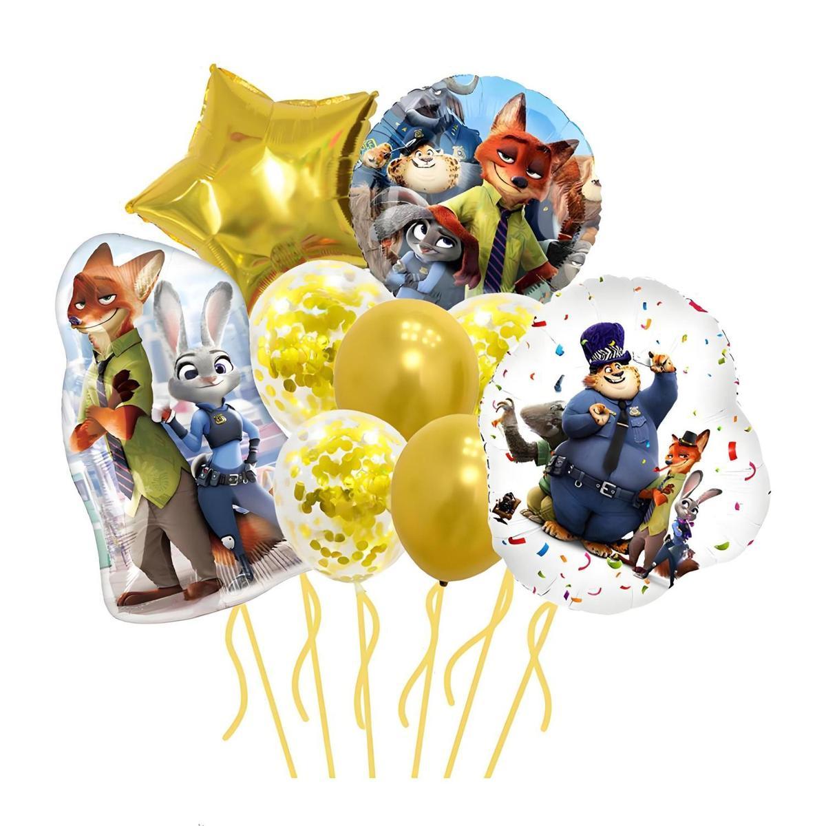 

Zootopia Themed Party Balloon Set Children s Birthday Party Decoration Supplies Gold star model