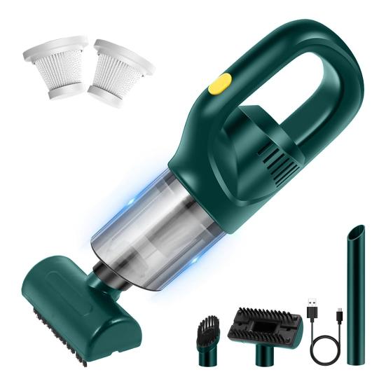 Wireless Vacuum Cleaner with 3 Suction Heads Strong Suction Compact Portable Handheld Car Vacuum Cleaner Dust Remover