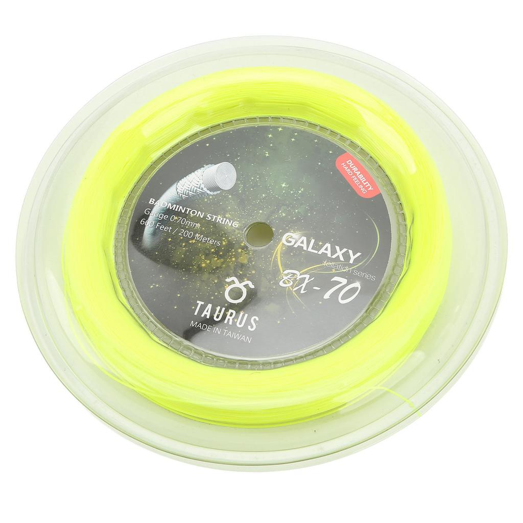 POWERTI BX70 Badmintonschläger Saite Hochelastische Nylon Badmintonschlägersaite 0,7 mm Badminton Saite 200 m Rolle