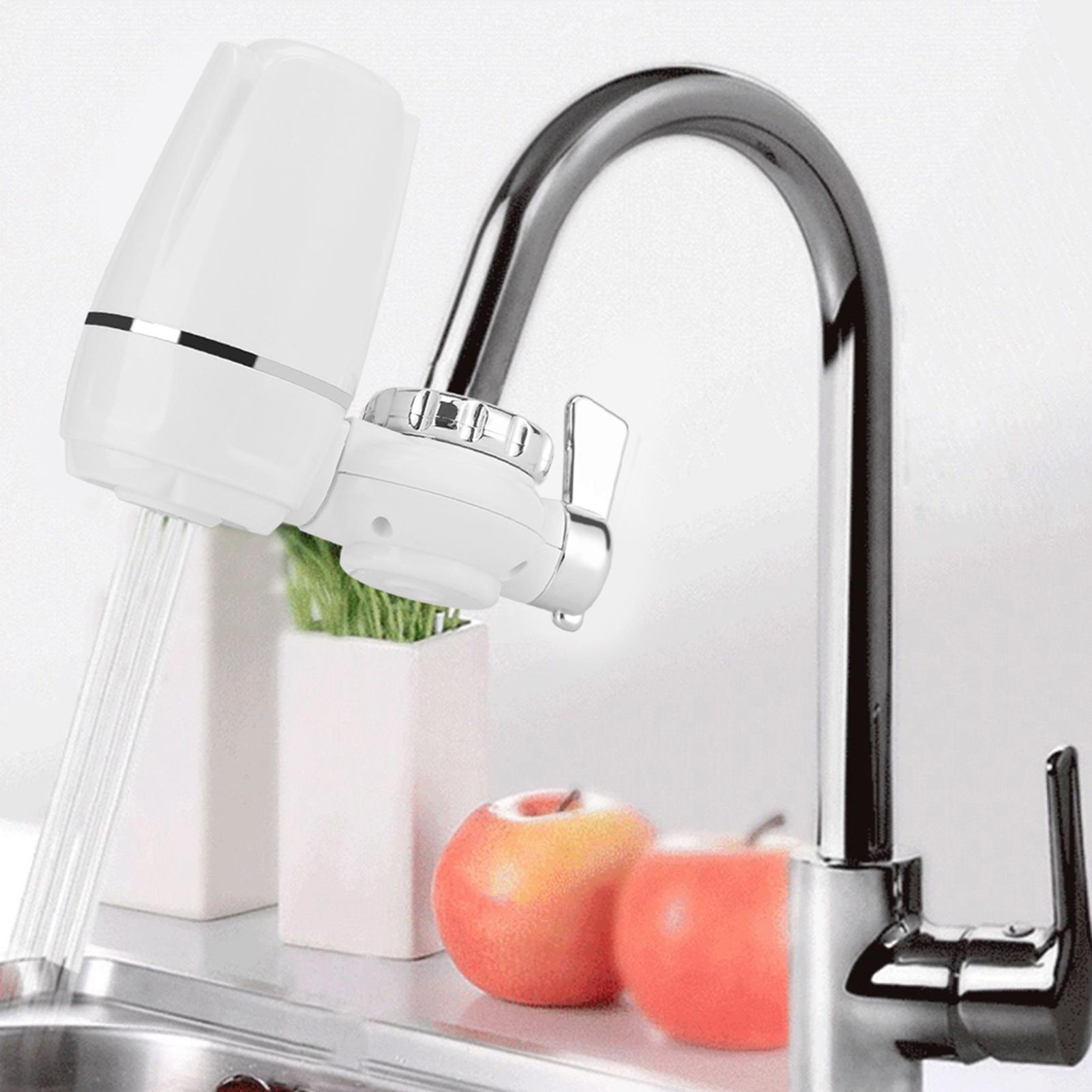 

Household Kitchen Tap Faucet Mount Water Filter Purifier with Washable Ceramic Core белый