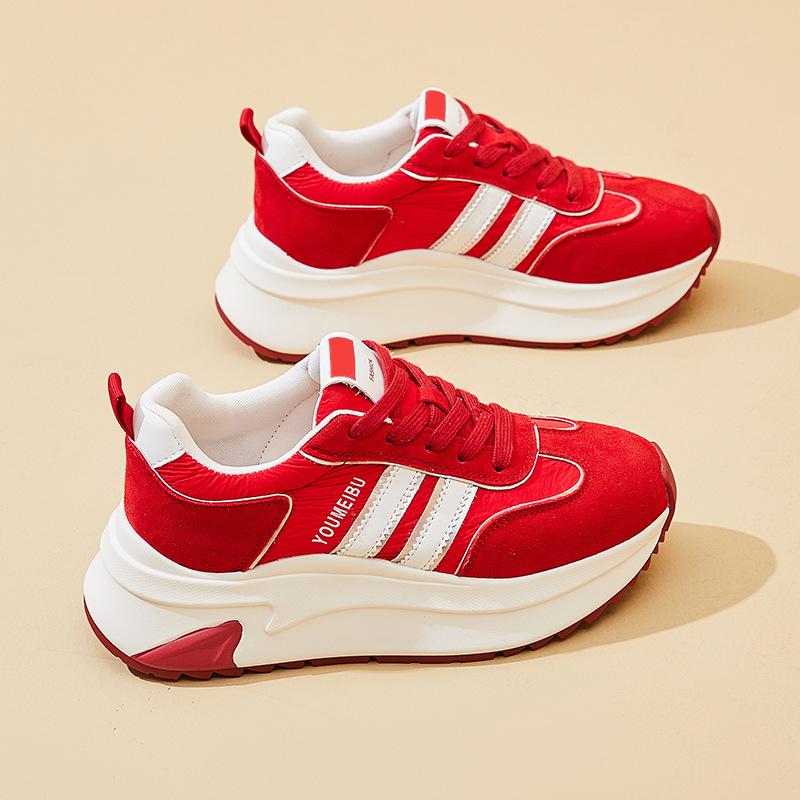 New Dad Shoes for Women, Fashionable Thick-soled Sports Single Shoes