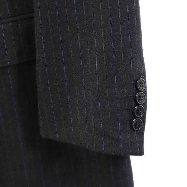 LANVIN Made in Japan wool Striped Pattern tailored jacket R46-44 Gray Men's Used