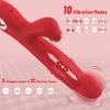 Adult Dildo G Spot Vibrator with 5 Rotating Modes and 2 Motors 10 Vibration Modes and Sliding Mode with Beads Rabbit Vibrators Female Sex Toys
