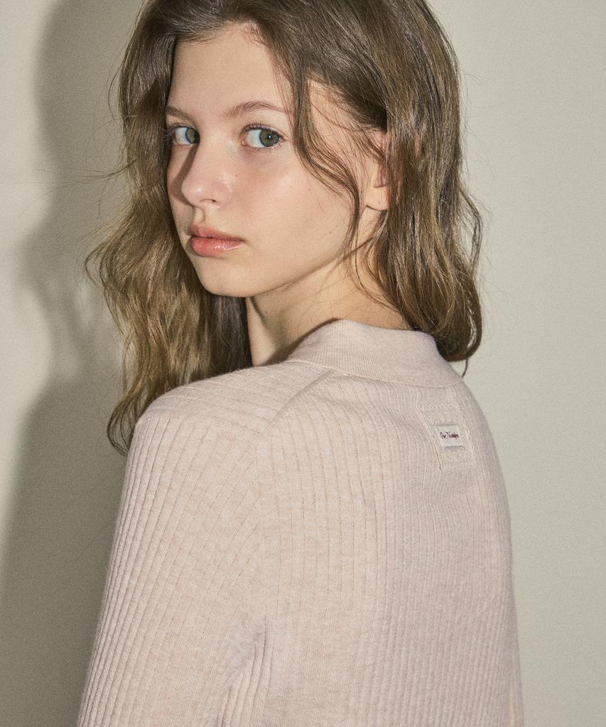 Aueonoseuteljia Deer Ribbed Collar Knit_Light Pink(Oc25-Kn01)
