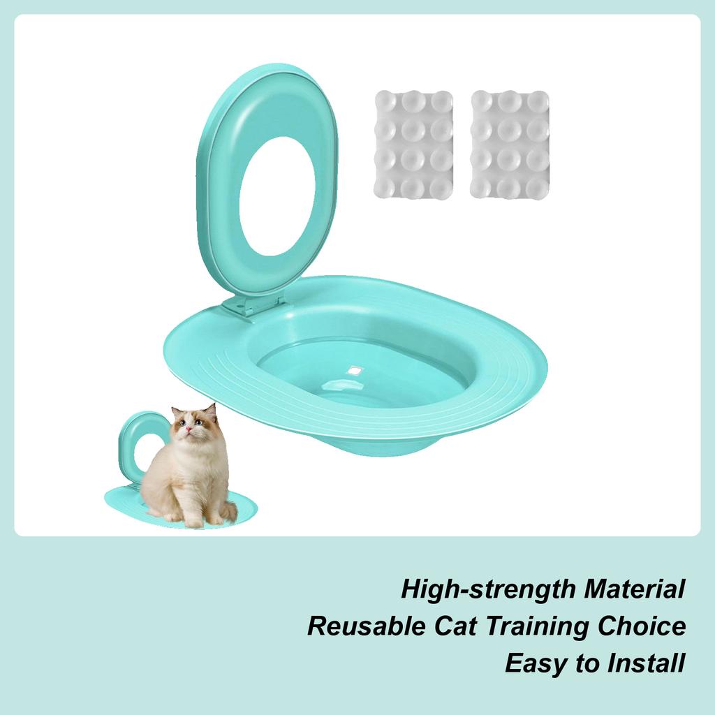 Cat Toilet Training Kit Potty Teaching Seat For Kitten Leakproof Non-Stick Cat Toilet Trainer For Apartment Bathroom House