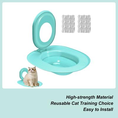 Cat Toilet Training Kit Potty Teaching Seat For Kitten Leakproof Non-Stick Cat Toilet Trainer For Apartment Bathroom House