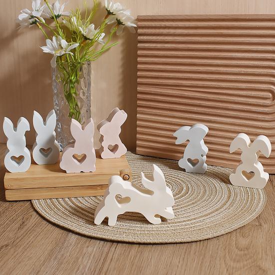 Easter Bunny Silicone Mold for Candle Making 3D Rabbit Resin Soap Craft Mold Easy Demolding Reusable Mold for DIY Easter Decor
