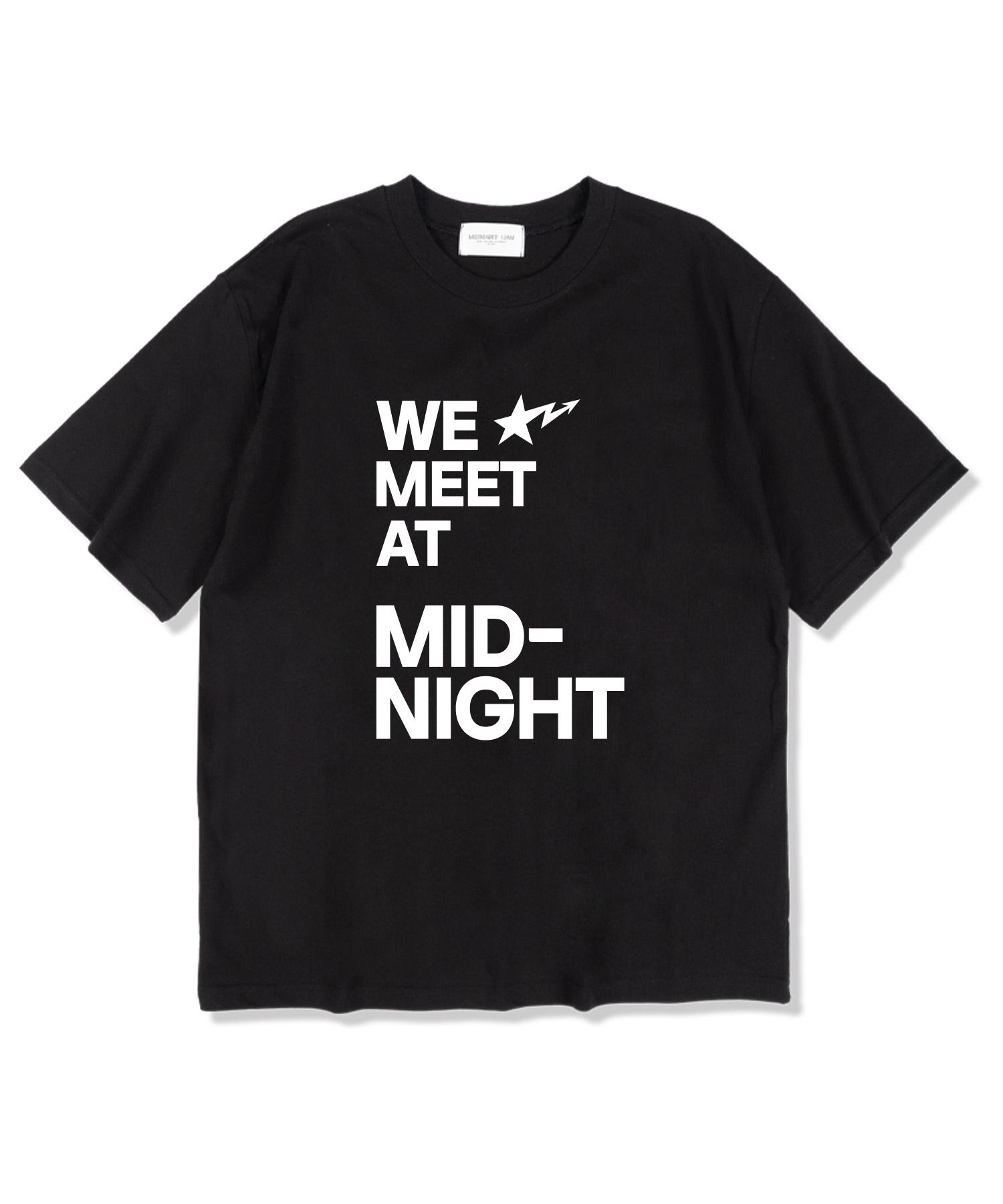 Midnight 12 Am We Meet Midnight Short Sleeve T-Shirt Black L