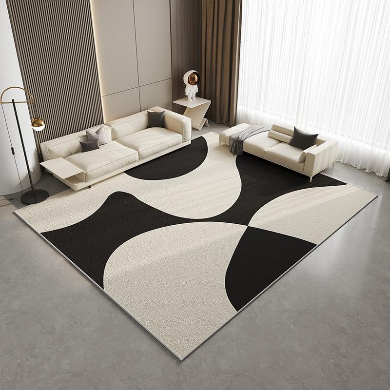 Cream-Colored Waterproof Area Rug – Summer-Ready Washable Non-Slip Bedroom Carpet for Living Room & Sofa Bedside Mat