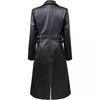 Explosive European and American medieval clothing medium and long PU leather trench coat steam punk goth leather coat men