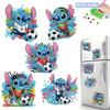 6Pcs Little Football Player Diamond Art Fridge Magnet Diamond Painting Refrigerator Magnet Diamond Painting Fridge Magnet for Adults Beginners