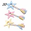 Dog Chew Resistant Toys Star Shaped Toy, Bite Pet Boredom Toy Dogs Anxiety Relief with Braided Cloth Strip, Aggressive Chewer Teeth Cleaning Teething