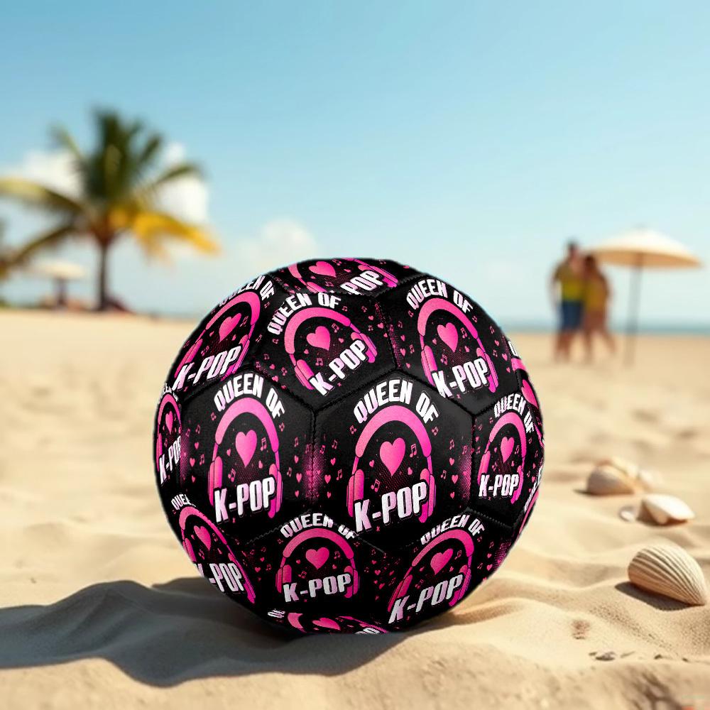 1pc Queen Kpop Size 5 Soccer Ball Professional Match Training Football Indoor &Outdoor Sports Ball Lightweight Durable c6564
